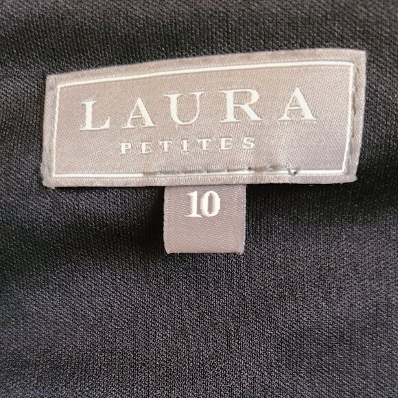 Laura Petite Sleeveless Slip on Colourful Dress with Beaded Collar - Picture 5 of 6